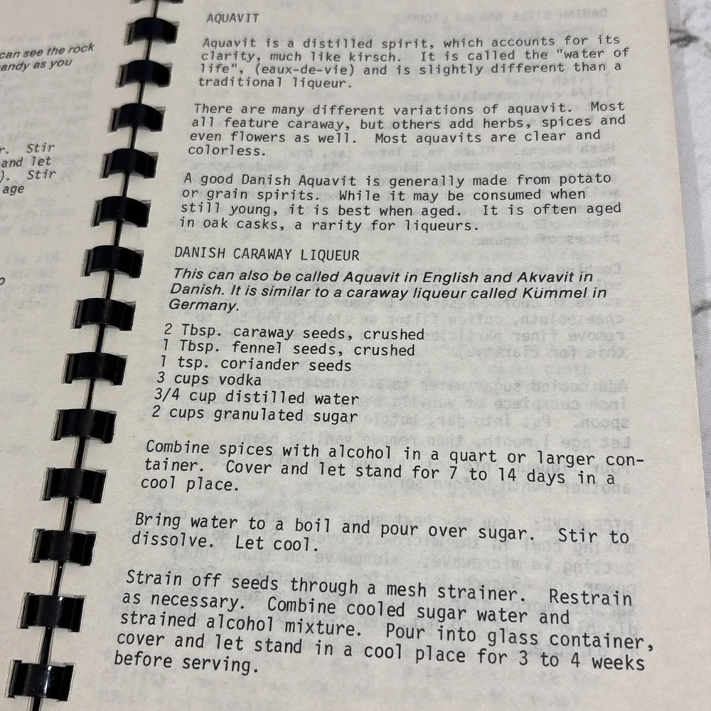 How to Make Danish Liqueurs Cheryl Long 1983 Culinary Arts First Edition‎